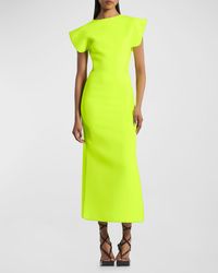 Maticevski - Zephyr Midi Dress With Structured Sleeves - Lyst