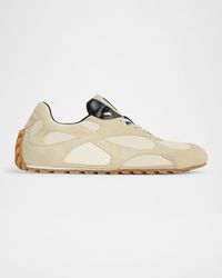 Bottega Veneta - Orbit Flash Nylon And Suede Low-Top Sneakers - Lyst