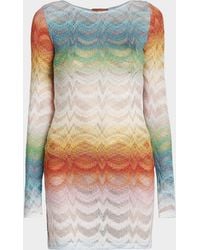 Missoni - Zig Zag Knit Mini Dress Coverup - Lyst