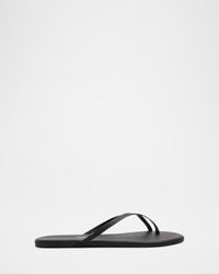 TKEES - Riley Metallic Leather Crisscross Flat Thong Sandals - Lyst