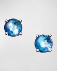 Ippolita Mini Stud Earrings In Sterling Silver - Blue