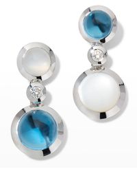 Tamara Comolli - White Gold Bouton Ocean Earrings With 2 Cabochons - Lyst