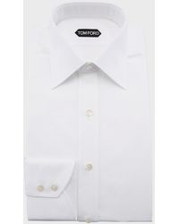 Tom Ford - Solid Barrel-cuff Dress Shirt, White - Lyst