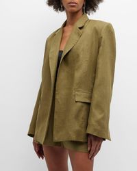 In the mood for love - Lycia Linen Open-Front Jacket - Lyst