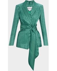 Veronica Beard - Issel Printed Tie-Front Jacket - Lyst