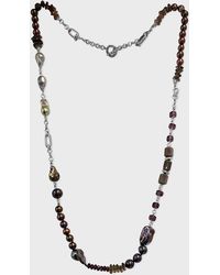 Stephen Dweck - Multihued Pearl, Garnet, Moonstone And Smoky Quartz Necklace - Lyst