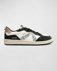 SCHUTZ SHOES - Mixed Leather Low-top Sneakers - Lyst