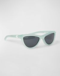 Off-White c/o Virgil Abloh - Atlanta Teal Acetate Cat-eye Sunglasses - Lyst