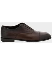 Ferragamo - Apos;S Trinity Leather Cap-Toe Derby Shoes - Lyst