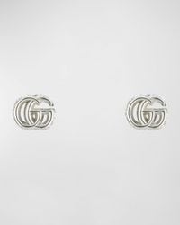 Gucci - Gg Marmont Sterling Silver Stud Earrings - Lyst