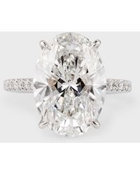 Neiman Marcus - 18K Oval Lab Grown Diamond Ring, Size 7 - Lyst