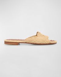 Carrie Forbes - Naima Woven Raffia Slide Sandals - Lyst