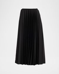 Jason Wu - Pleated Crepe Satin Midi Skirt - Lyst