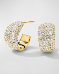 Ippolita - 18k Stardust Diamond Pavé Huggie Hoop Earrings - Lyst