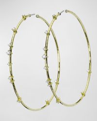 Mattia Cielo - 18k Yellow Gold Diamond Hoop Earrings - Lyst