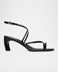 Tory Burch - Pierced Multi-Strap Heeled Sandal - Lyst