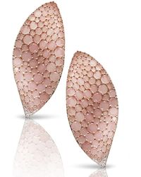 Pasquale Bruni - Lakshmi 18k Rose Gold Pink Chalcedony Earrings With Diamonds - Lyst