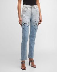 Hellessy - Creed Crystal-Embroidered Slim-Leg Jeans - Lyst