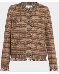 Veronica Beard - Sariyah Striped Wool-Blend Knit Jacket - Lyst
