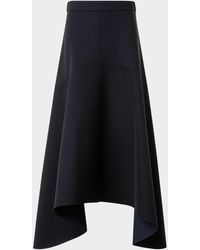 Akris Punto - Asymmetrical Neoprene Midi Skirt - Lyst