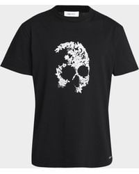 McQueen - Apos;S Lace Skull Cotton T-Shirt - Lyst
