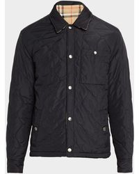 Burberry - Reversible Check Quilted Nylon Overshirt - Lyst