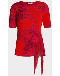 Erdem - French Frayed Jacquard Knit Top - Lyst