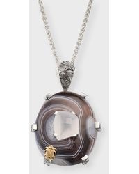 Stephen Dweck - Botswana Agate And Moonstone Pendant Necklace - Lyst