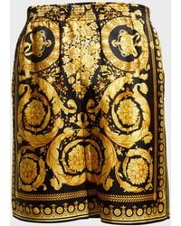 Versace - Apos;S Silk Barocco Shorts - Lyst