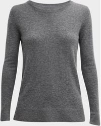 Neiman Marcus - Cashmere Basic Crewneck Top - Lyst