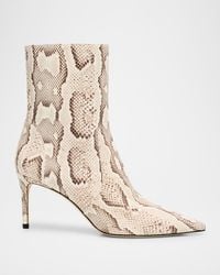 Stuart Weitzman - 75Mm Stuart Power Snake-Embossed Leather Booties - Lyst