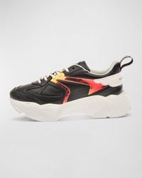 John Richmond - Chunky Sole Leather Sneakers - Lyst