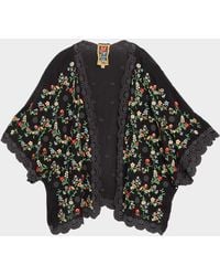 Johnny Was - Roseum Floral-Embroidered Short Kimono - Lyst