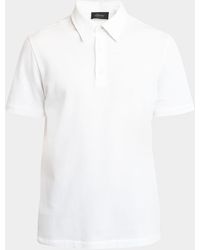 Brioni - Cotton Jersey Polo Shirt - Lyst