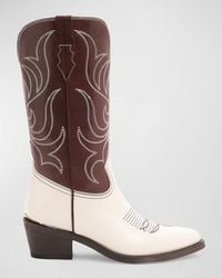 Partow - Rowan Bicolor Leather Western Boots - Lyst