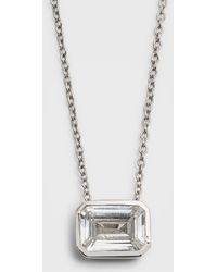 Neiman Marcus - Lab Grown Diamond 18K East-West Emerald-Cut Pendant Necklace - Lyst