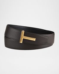 Tom Ford - Signature T Leather Belt - Lyst