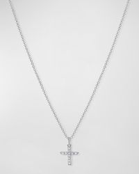 David Yurman - Cable Collectibles Cross Necklace With Diamonds In Yellow/white Gold On Chain - Lyst