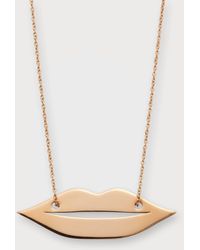 Ginette NY - French Kiss Rose Gold Necklace - Lyst
