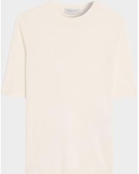 Gabriela Hearst - Brunner Short-Sleeve Cashmere-Silk T-Shirt - Lyst