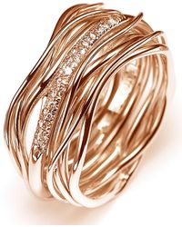 Mattioli - 18k Rose Gold Diamond Tibet Ring - Lyst