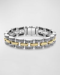 Lagos - High Bar Two-tone 12mm Link Bracelet, 6-8"l - Lyst