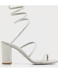 Rene Caovilla - Crystal Snake-wrap Cocktail Sandals - Lyst