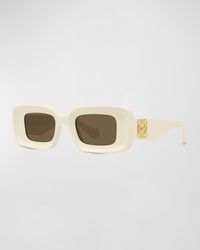 Loewe - Anagram Acetate-Nylon Rectangle Sunglasses - Lyst