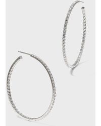 Fantasia by Deserio - 18k Gold-plated Sterling Silver Cubic Zirconia Hoop Earrings - Lyst