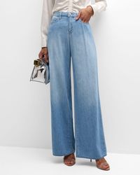 L'Agence - Alicent High-Rise Sneaker Wide-Leg Jeans - Lyst