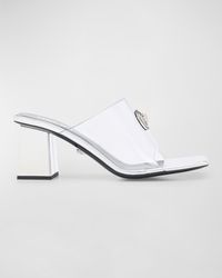 Versace - Medusa Transparent Slide Mule Sandals - Lyst
