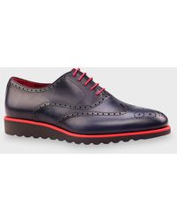 Ike Behar - Trax Wing-Tip Leather Platform Oxford Shoes - Lyst