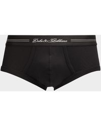 Dolce & Gabbana - Jersey Stretch Logo Script Briefs - Lyst