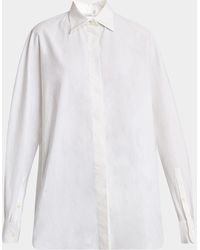 Givenchy - Curved Sleeve Button-Down Cocoon Shirt - Lyst